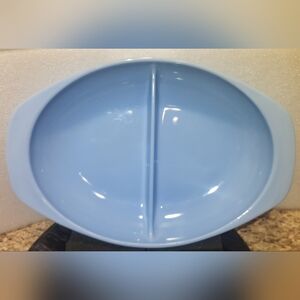 Pyrex Delphite Blue Divided Dish